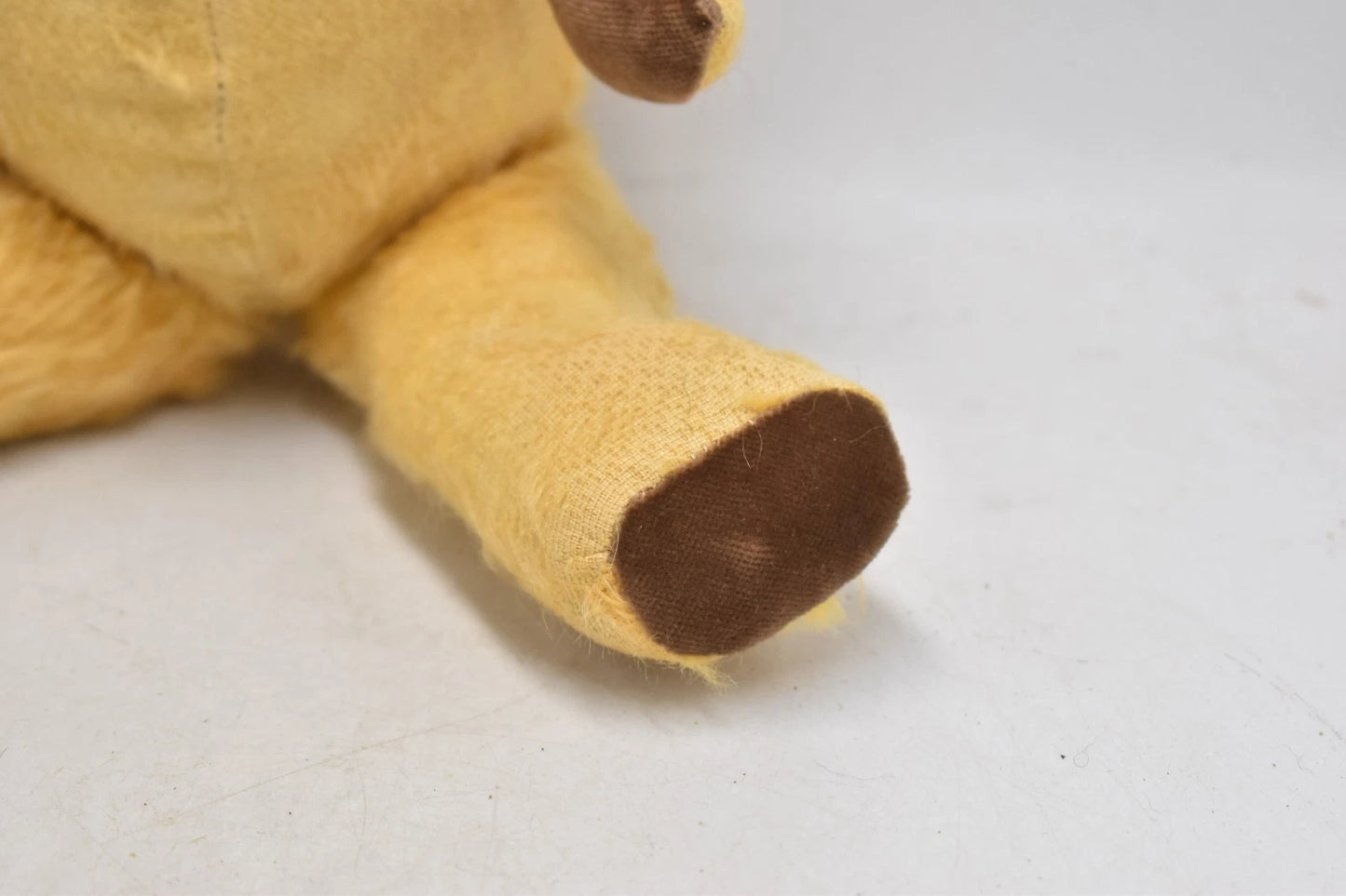 Vintage 1930s English Golden Mohair Teddy Bear Glass Eyes Jointed 40cm Antique