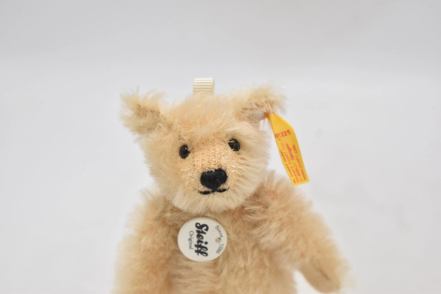 Steiff 691225 Blonde Mohair Teddy Bear Jointed, Tagged 10cm