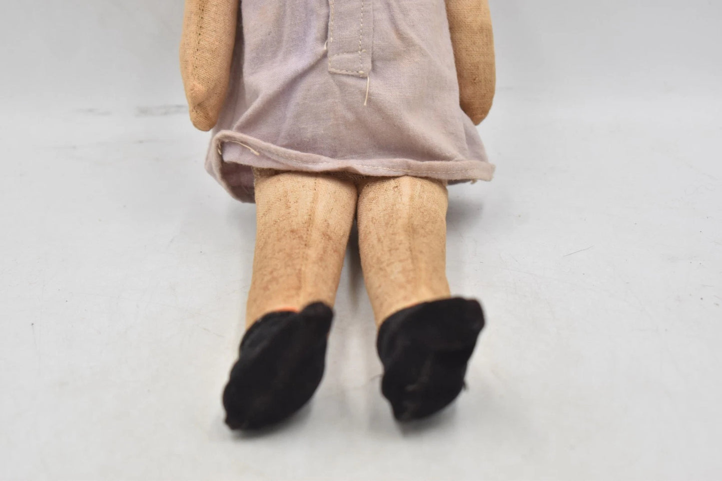 Antique French 1920s–1930s Raynal Lenci Style Felt Doll 34cm Celloid Head