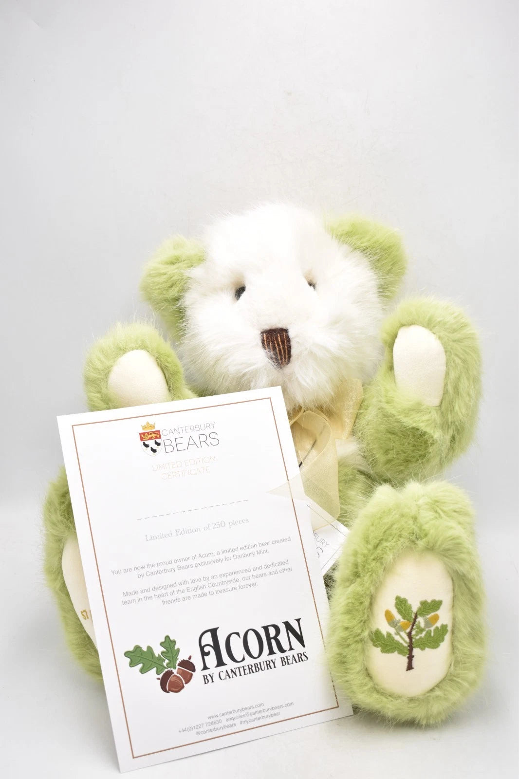 Canterbury Bears Acorn Green Plush Teddy Bear Limited Edition 57 of 250 Soft Toy