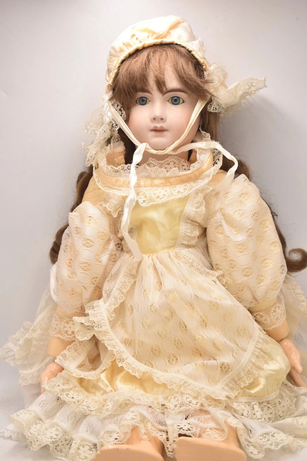 Vintage Reproduction French Andre Thuillier A.14.T Bisque Head Doll Seeley Body