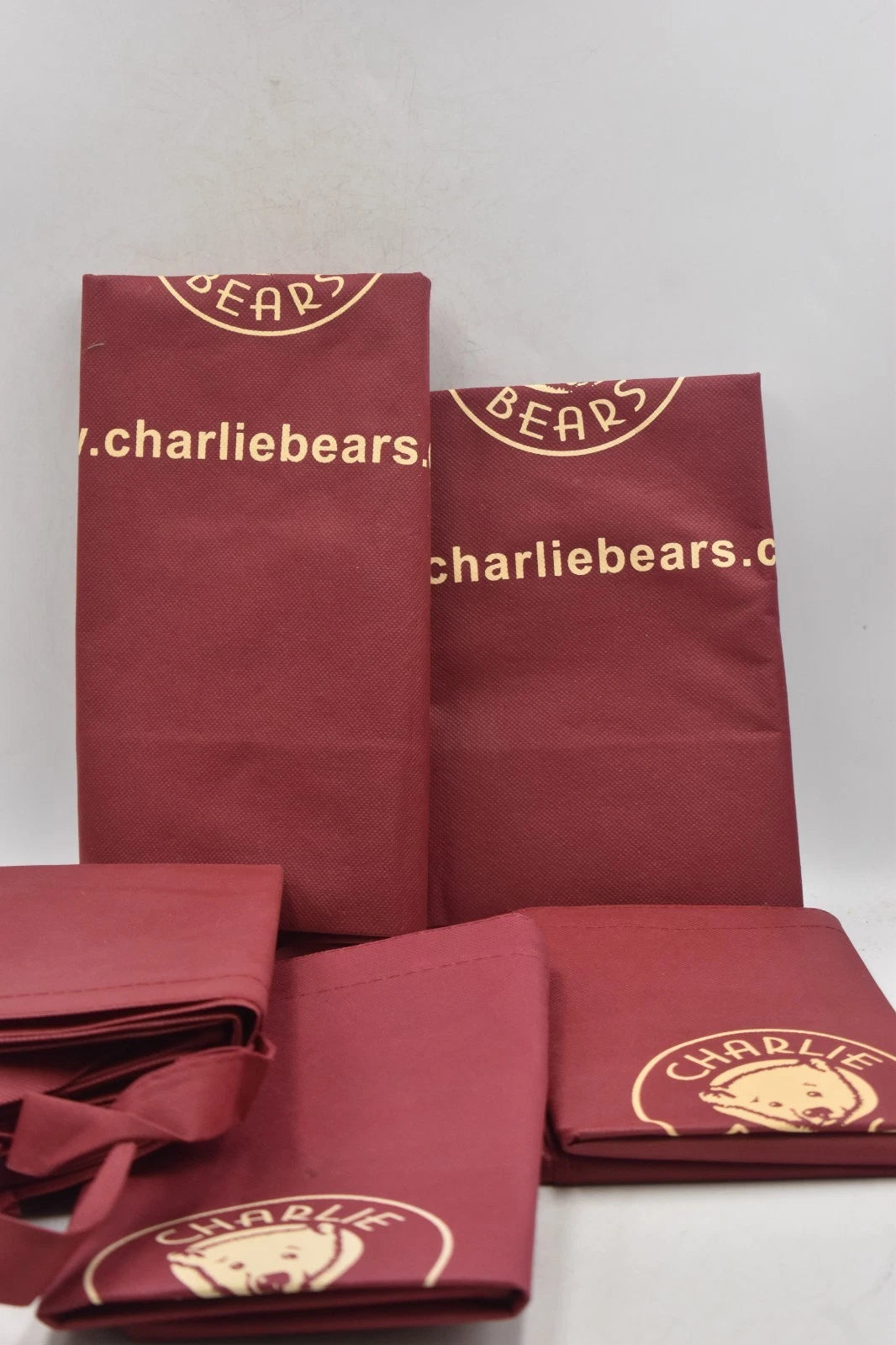 Charlie Bears Tote Bags Bundle x5 Burgundy