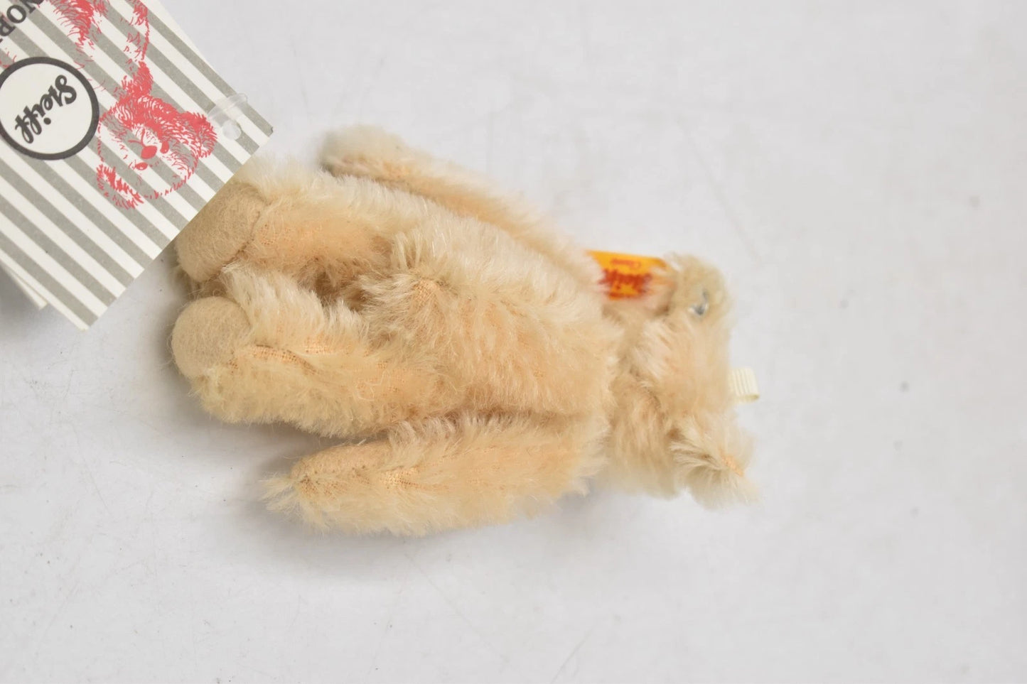 Steiff 691225 Blonde Mohair Teddy Bear Jointed, Tagged 10cm