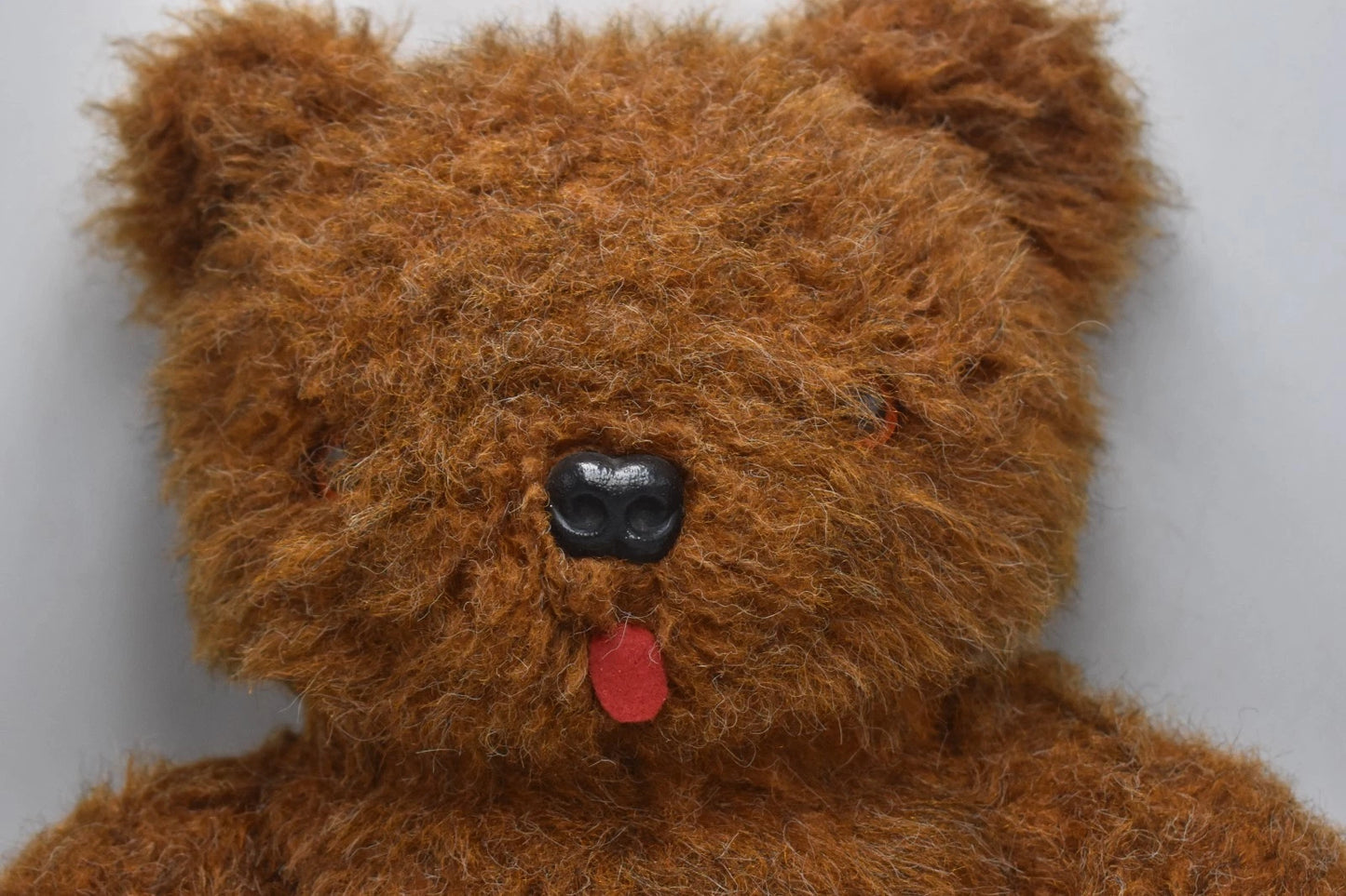 Vintage 1980s Brown Teddy Bear With Felt Tounge 40cm