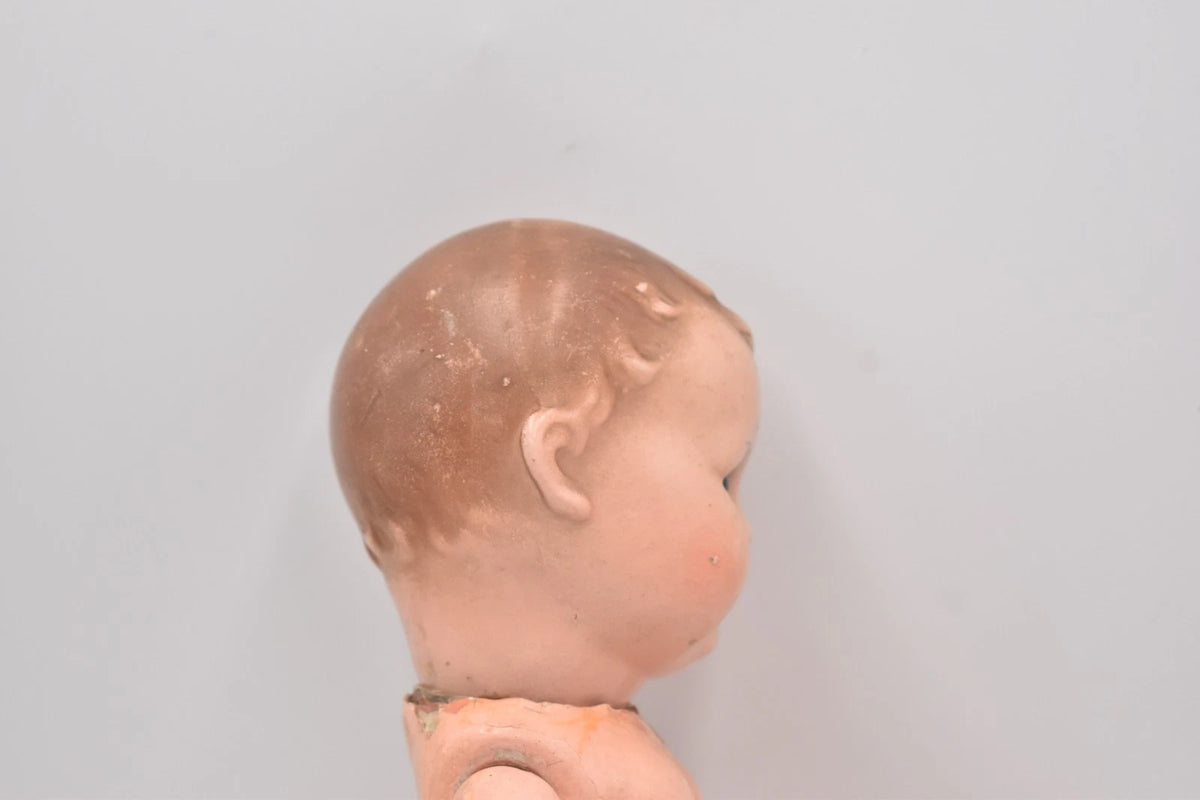 Antique Vintage German Composition Baby Doll Sleepy Blinking Eyes 32cm Hand Made