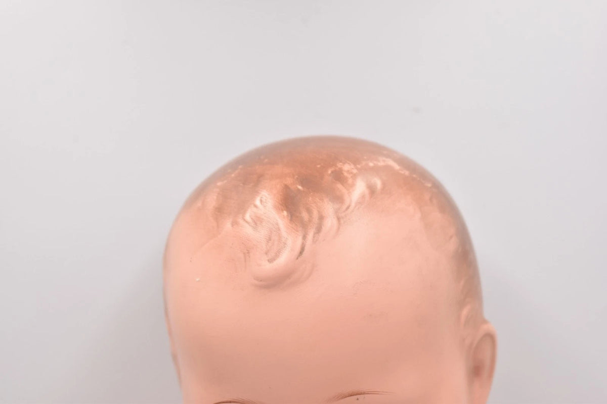 Antique 1930s AS Germany Bisque Head Doll Sleepy Eyes Composition Body 50cm