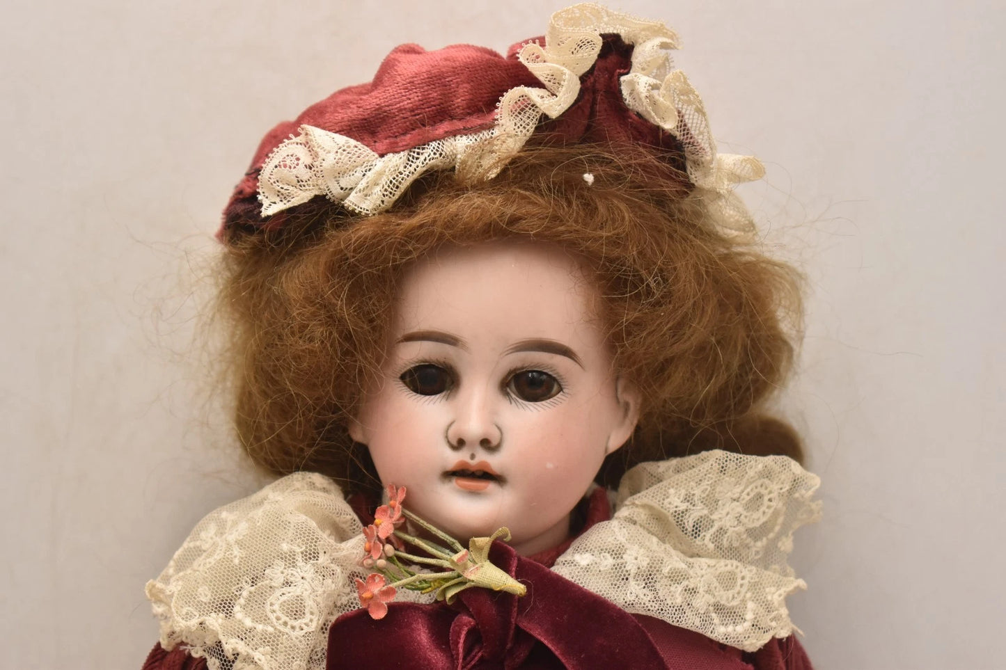 Antique German Cuno Otto & Dressel Bisque Head Leather Body Doll 48cm