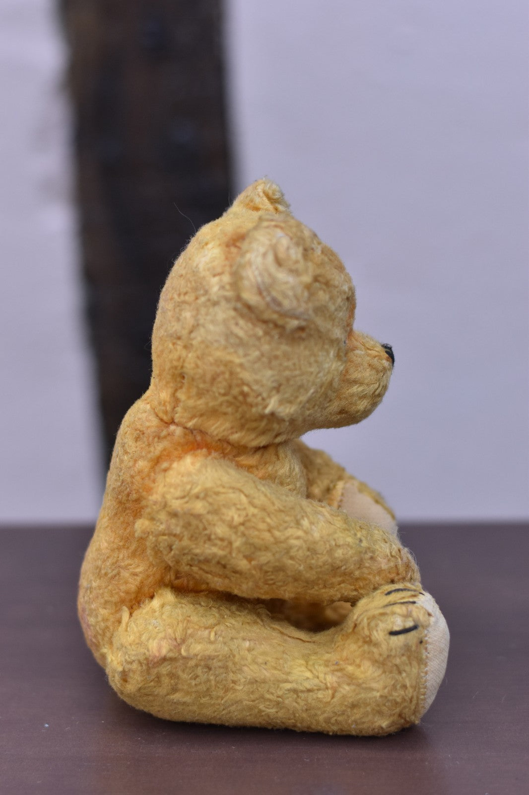 Vintage 1950s European Silk Plush Teddy Bear Fully Jointed, 22cm, Collectible