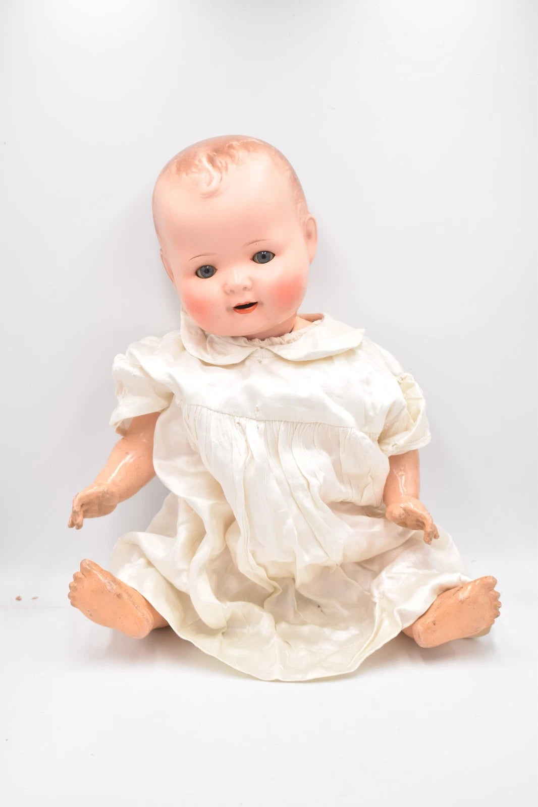 Antique 1930s AS Germany Bisque Head Doll Sleepy Eyes Composition Body 50cm