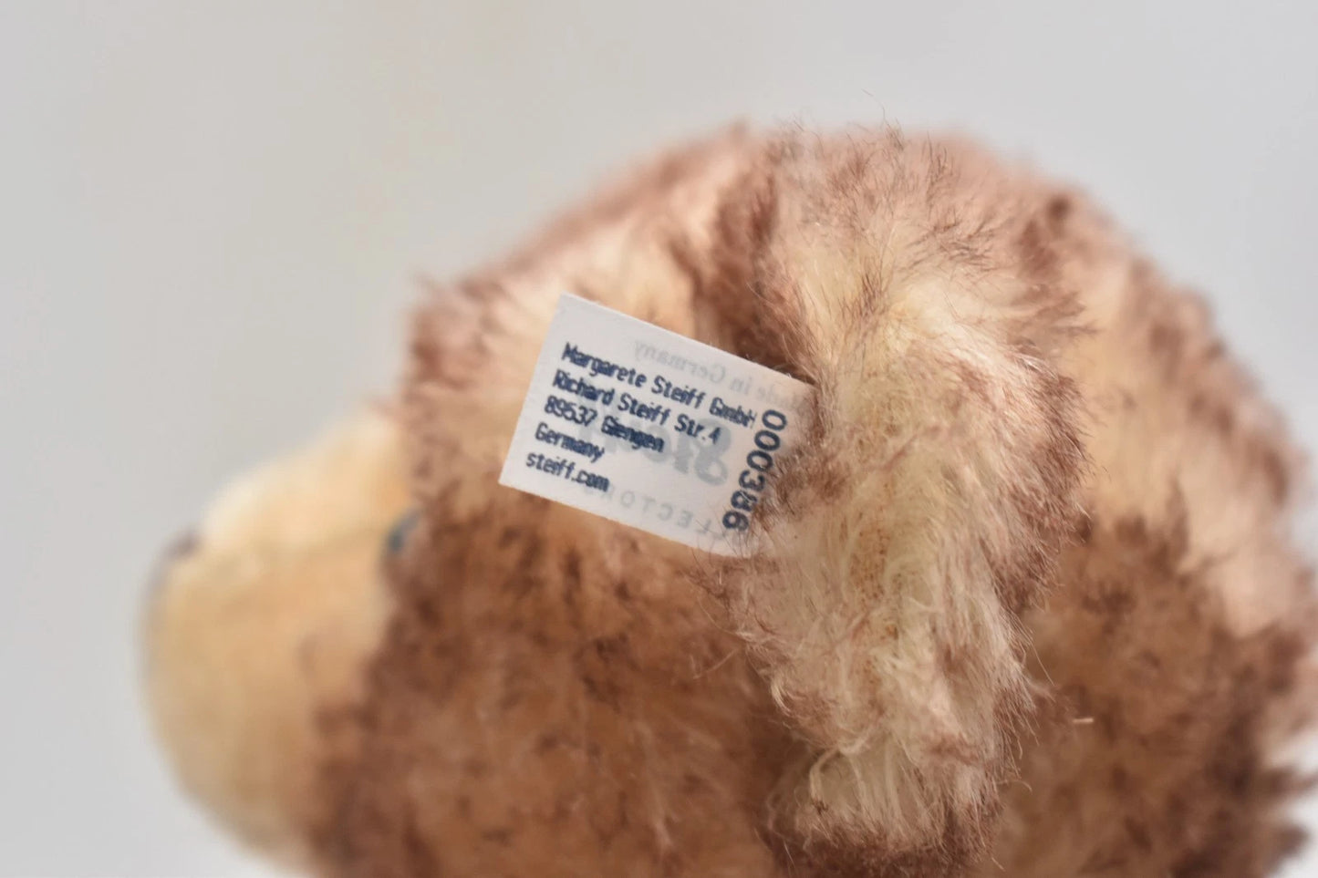 Steiff Classic Teddy Bear Brown Tipped Mohair Growler 000386