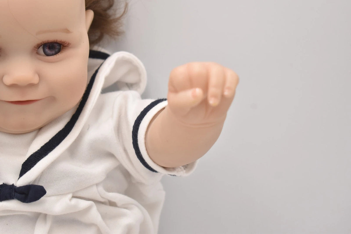 Vintage Reborn Baby Doll Lifelike Vinyl Baby Doll Soft Cloth Body 36cm