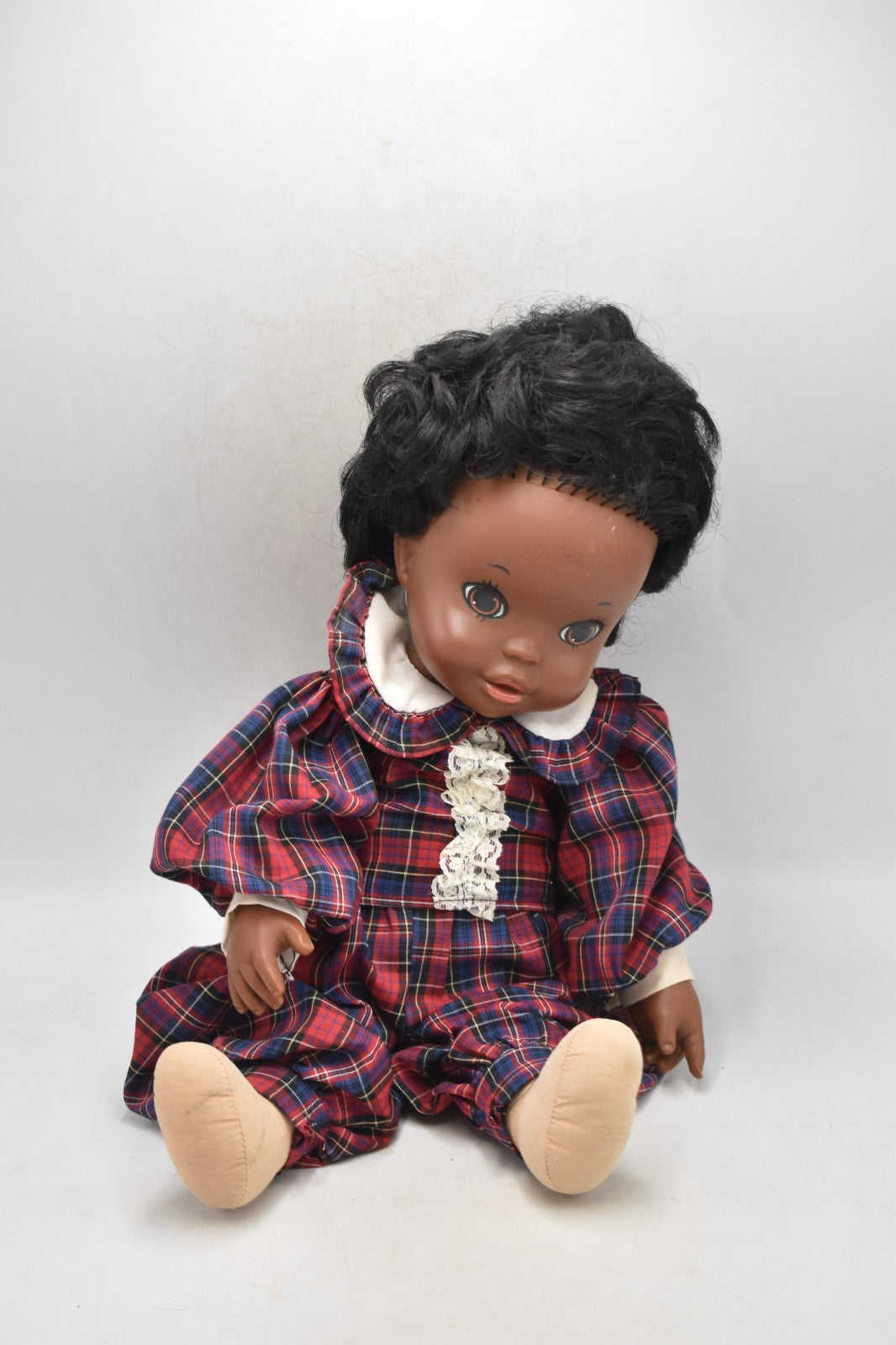 Vintage 1969 Shindana African American Baby Doll 40cm With Original Clothes
