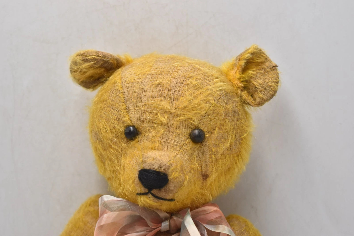 Vintage 1920s American Mohair Stick Teddy Bear Fully Jointed 38cm Collectible