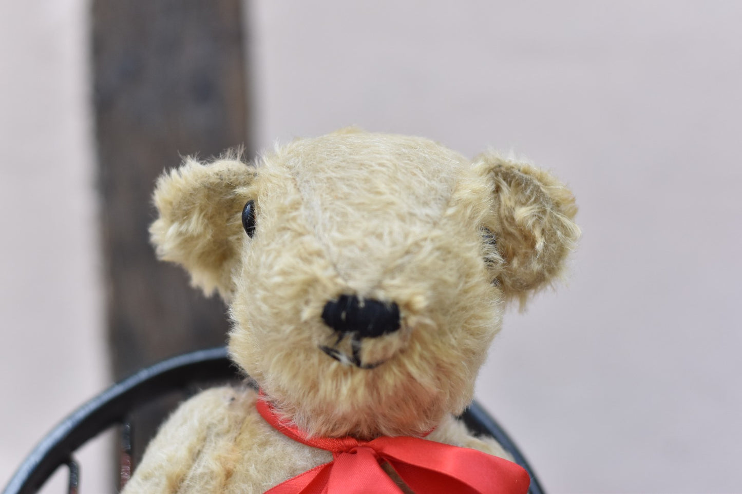Vintage 1930s English Mohair Teddy Bear 38cm, Fully Jointed, Glass Eyes