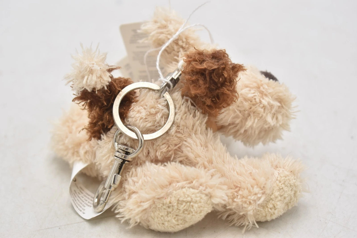 Alice’s Bear Shop Chunky Plush Stuffed Toy Teddy Dog Keyring 10cm
