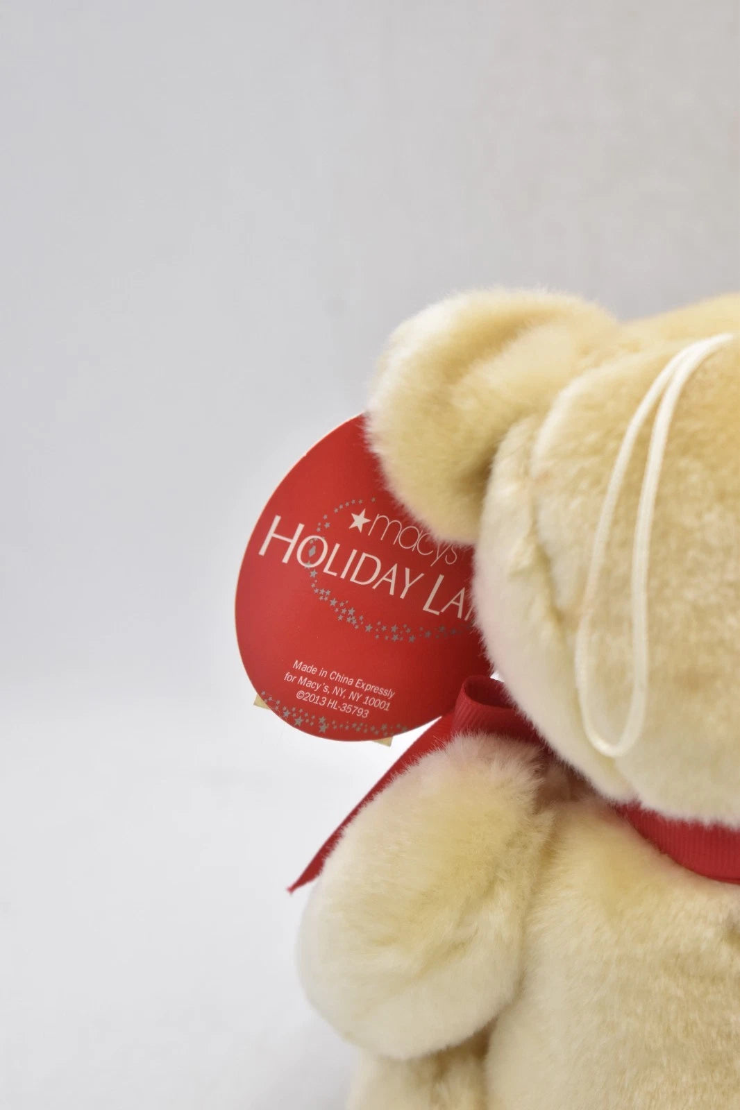 Macy’s Holiday Lane Teddy Bear 2013 Plush Christmas Bear Tagged Retired