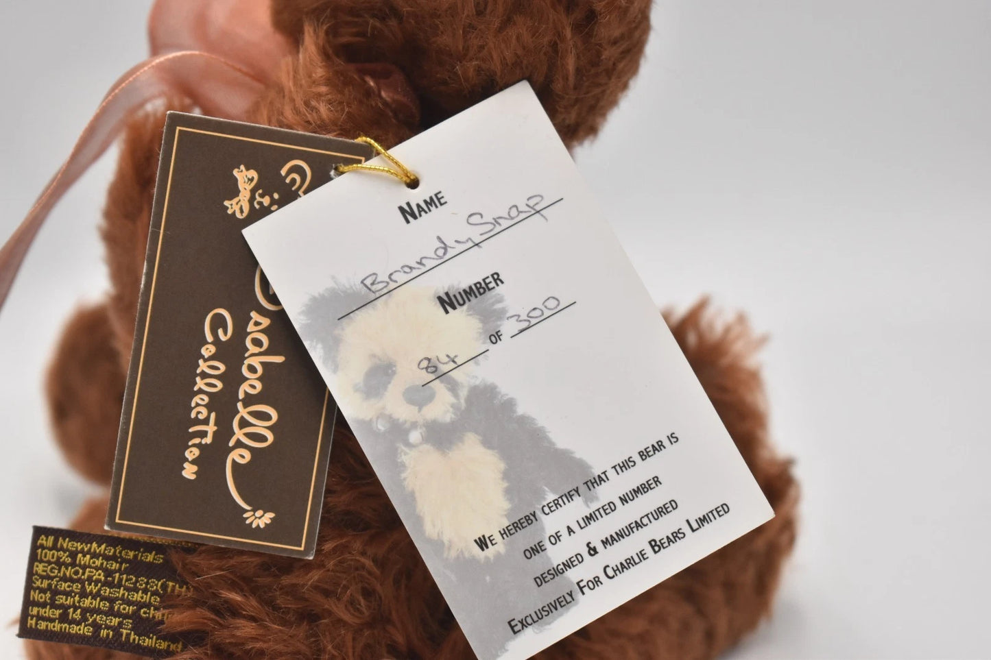 Charlie Bears Brandy Snap Isabelle Collection Limited Edition Mohair Tagged 30cm