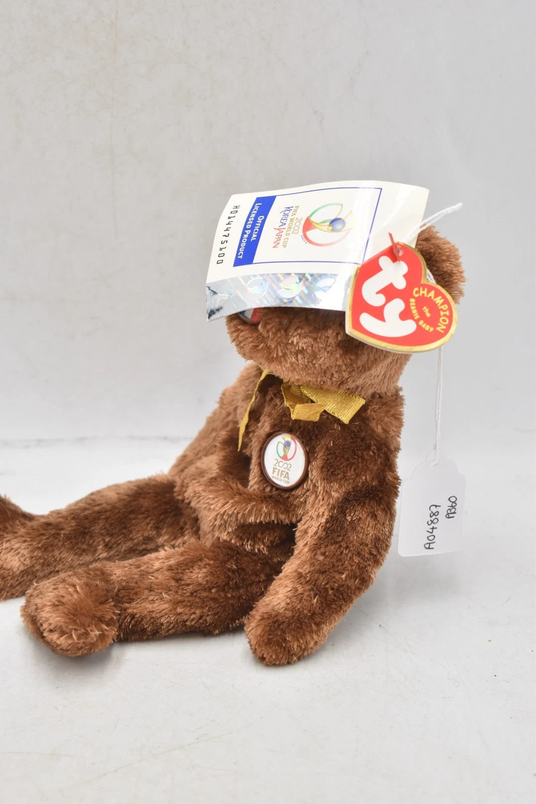 TY Beanie Baby 2002 FIFA World Cup Teddy Bear Champion France Tagged Retired