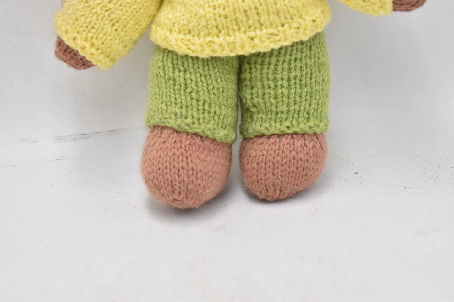 Vintage 1970s Handmade Knitted Teddy Bear 20cm
