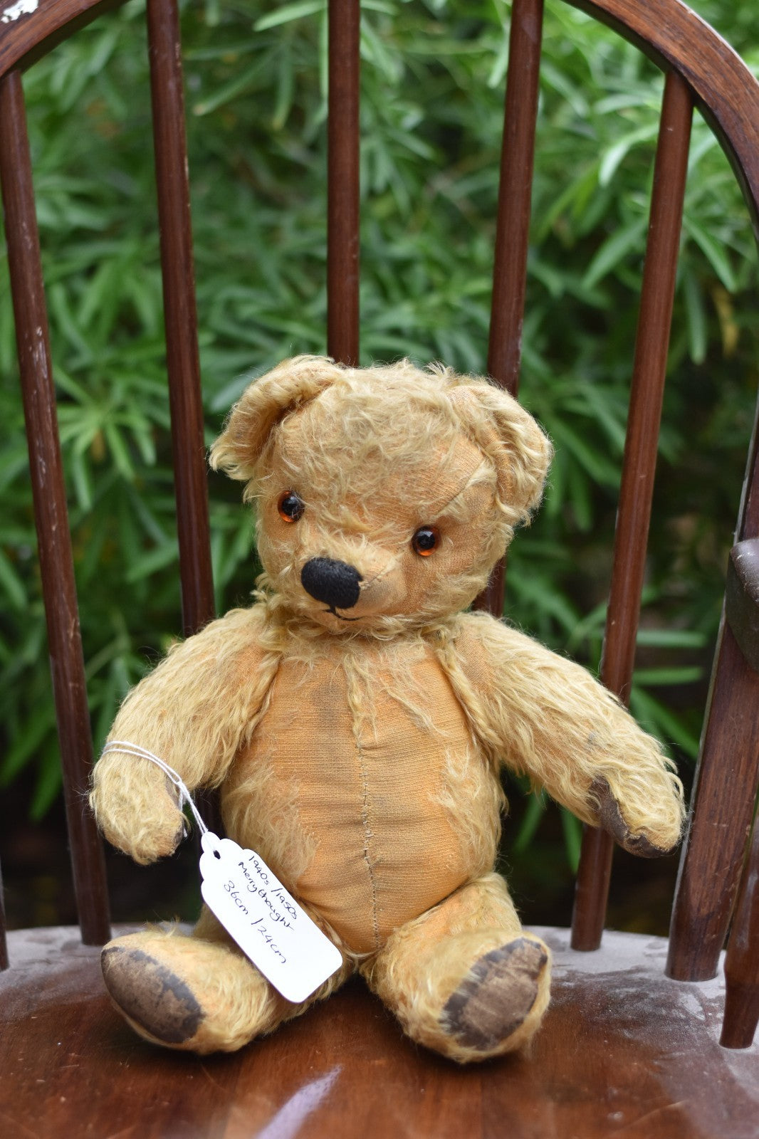 Vintage 1940s / 1950s Merrythought Mohair Teddy Bear – Fully Jointed – 36cm