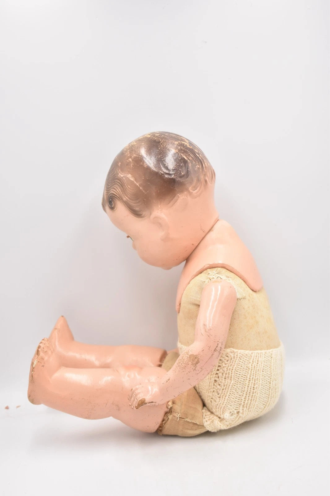 Vintage 1930s 1940s Composition Doll Sleepy Blinking Eyes 46cm Collectable