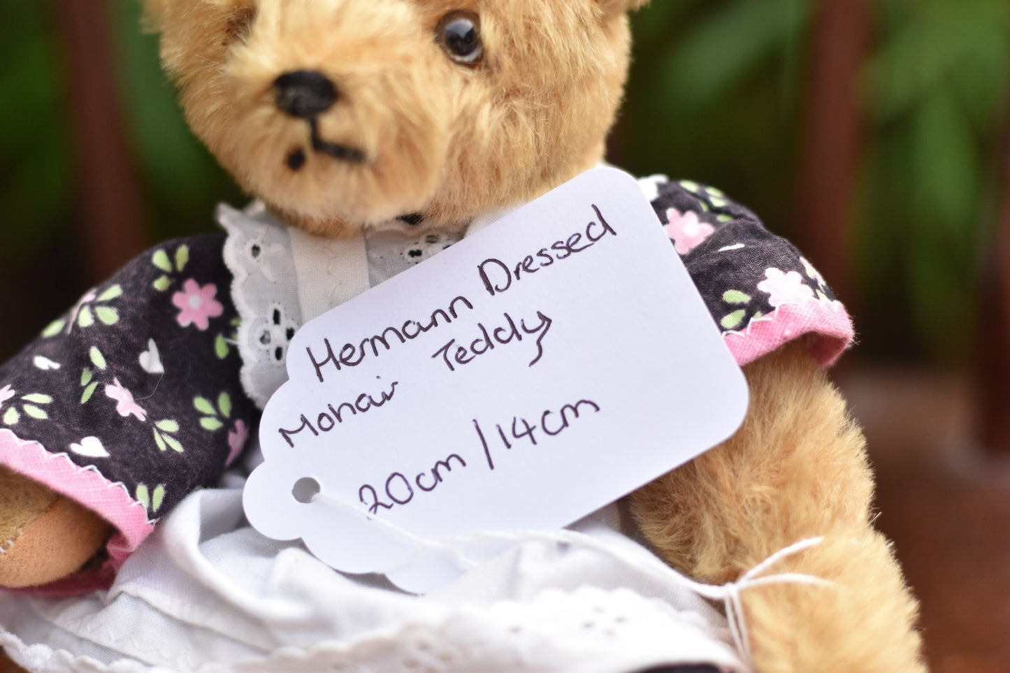 Vintage Hermann Mohair Teddy Bear 20cm - Fully Jointed, Dressed, Collectible