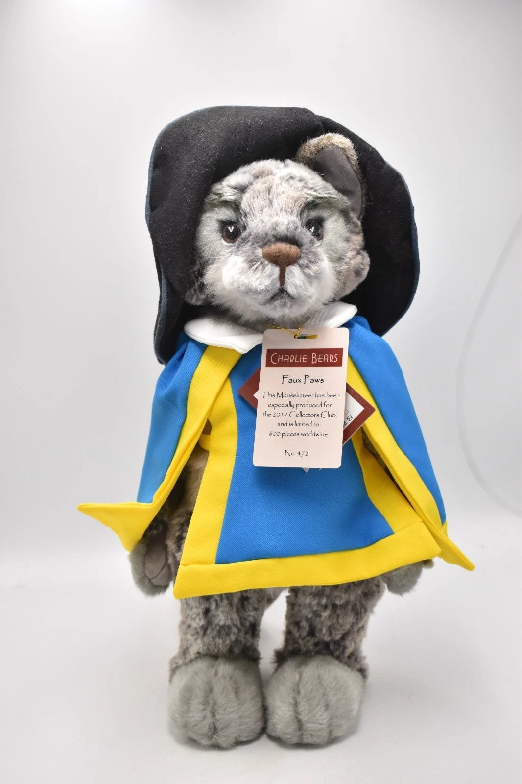 Charlie Bears Faux Paws Mousekateer Limited Edition 472/600 Retired Tagged