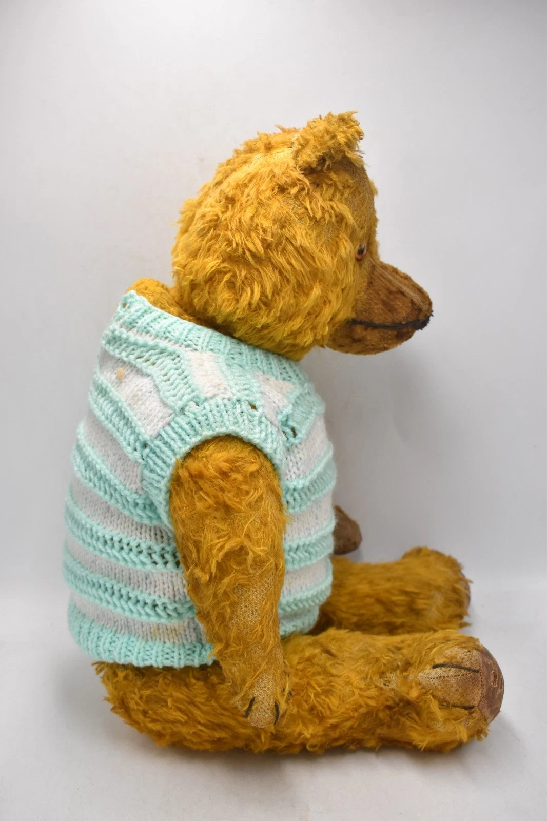 1950s Chiltern English Mohair Teddy Bear Fully Jointed Growler 55cm