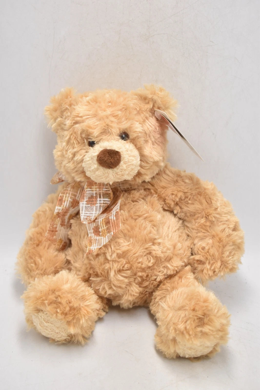 Gund Cooper Brown Teddy Bear With Floral Neck Scarf 30cm