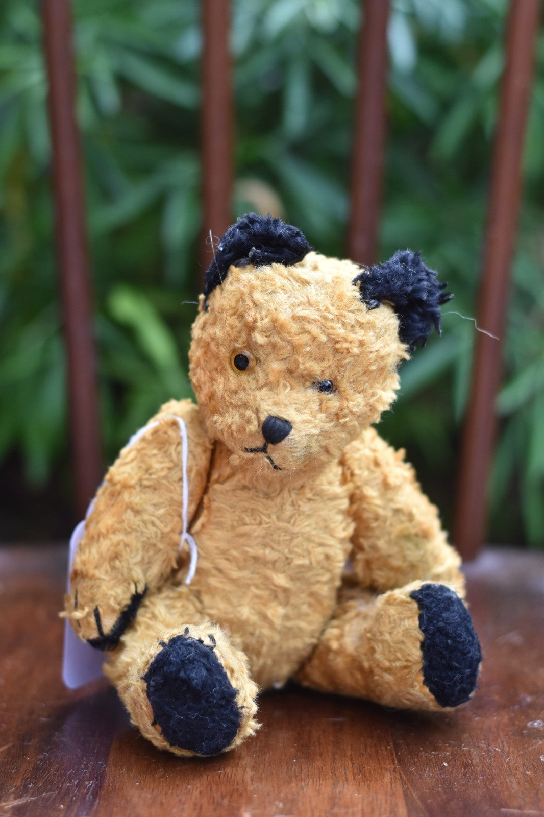 Vintage 1950s Sooty Silk Plush Teddy Bear – 22cm – Fully Jointed