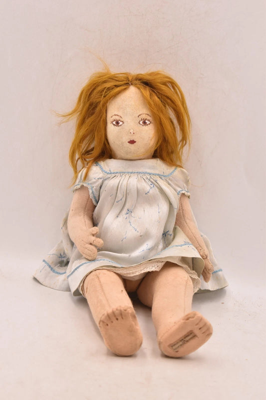 Vintage 1930s Norah Wellings English Felt Doll 35cm Original Outfit Labelled