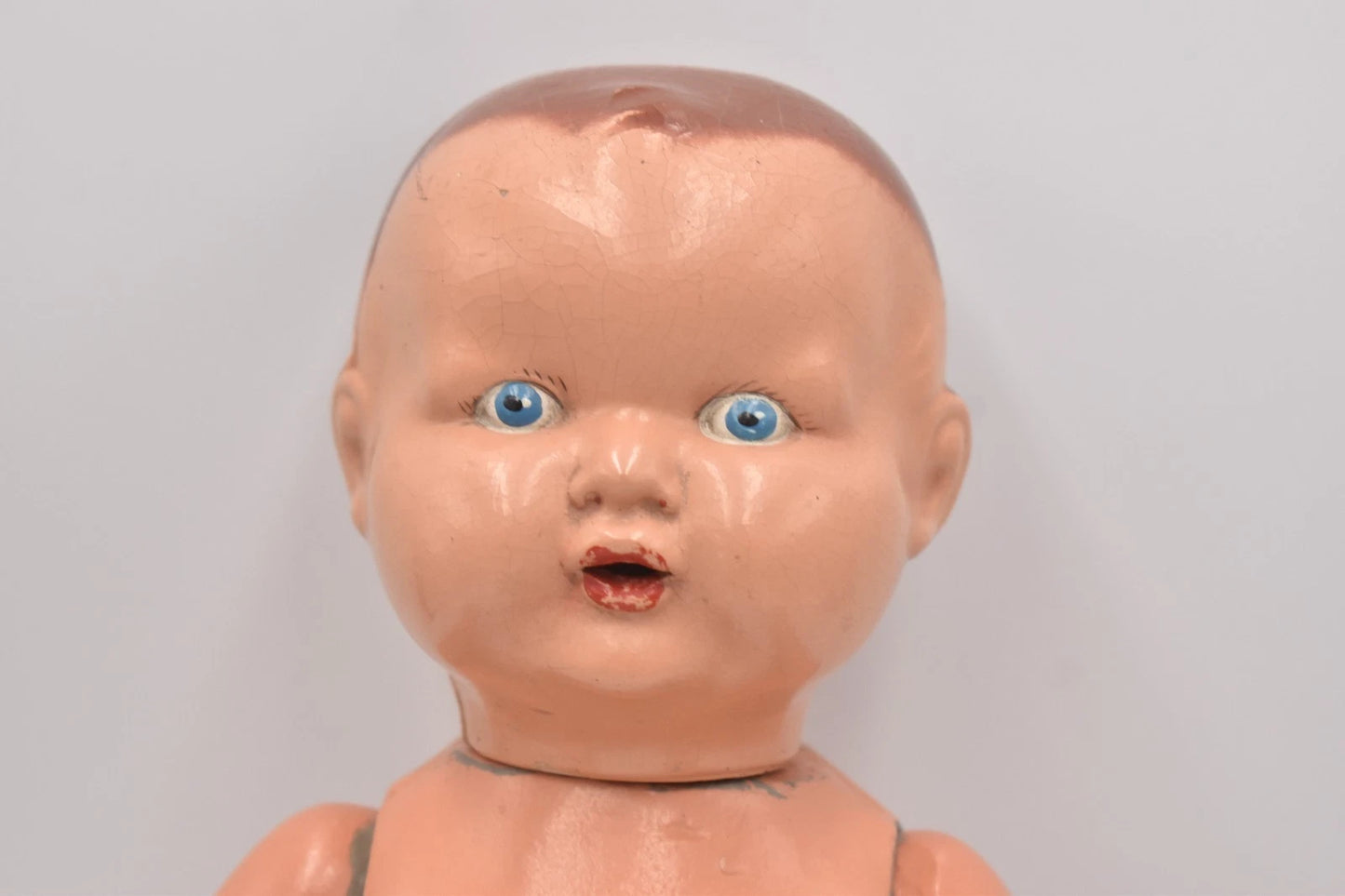 Vintage Early Composition Doll Hand Painted 34cm Antique Collectors Display Doll
