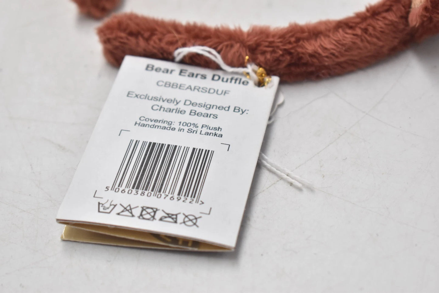 Charlie Bears Bear Ears Duffle Headband Retired Tagged Accessory