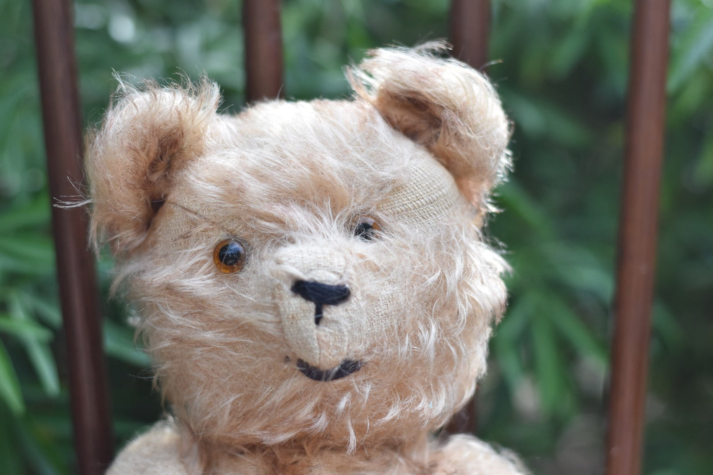 Vintage 1940s English Mohair Teddy Bear 38cm, Fully Jointed, Collectible Antique