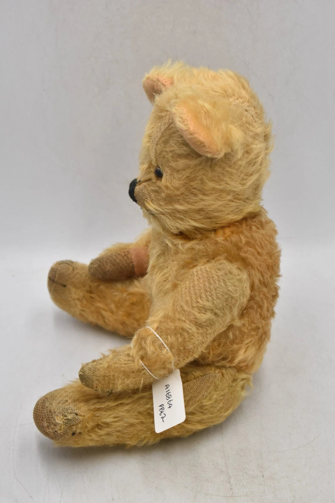 Antique 1920s German Mohair Teddy Bear Fully Jointed Glass Eyes 32cm Collectable
