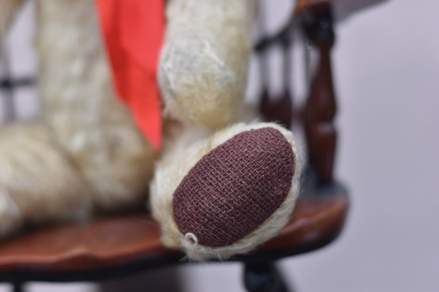 Vintage 1930s English Mohair Teddy Bear 38cm, Fully Jointed, Glass Eyes