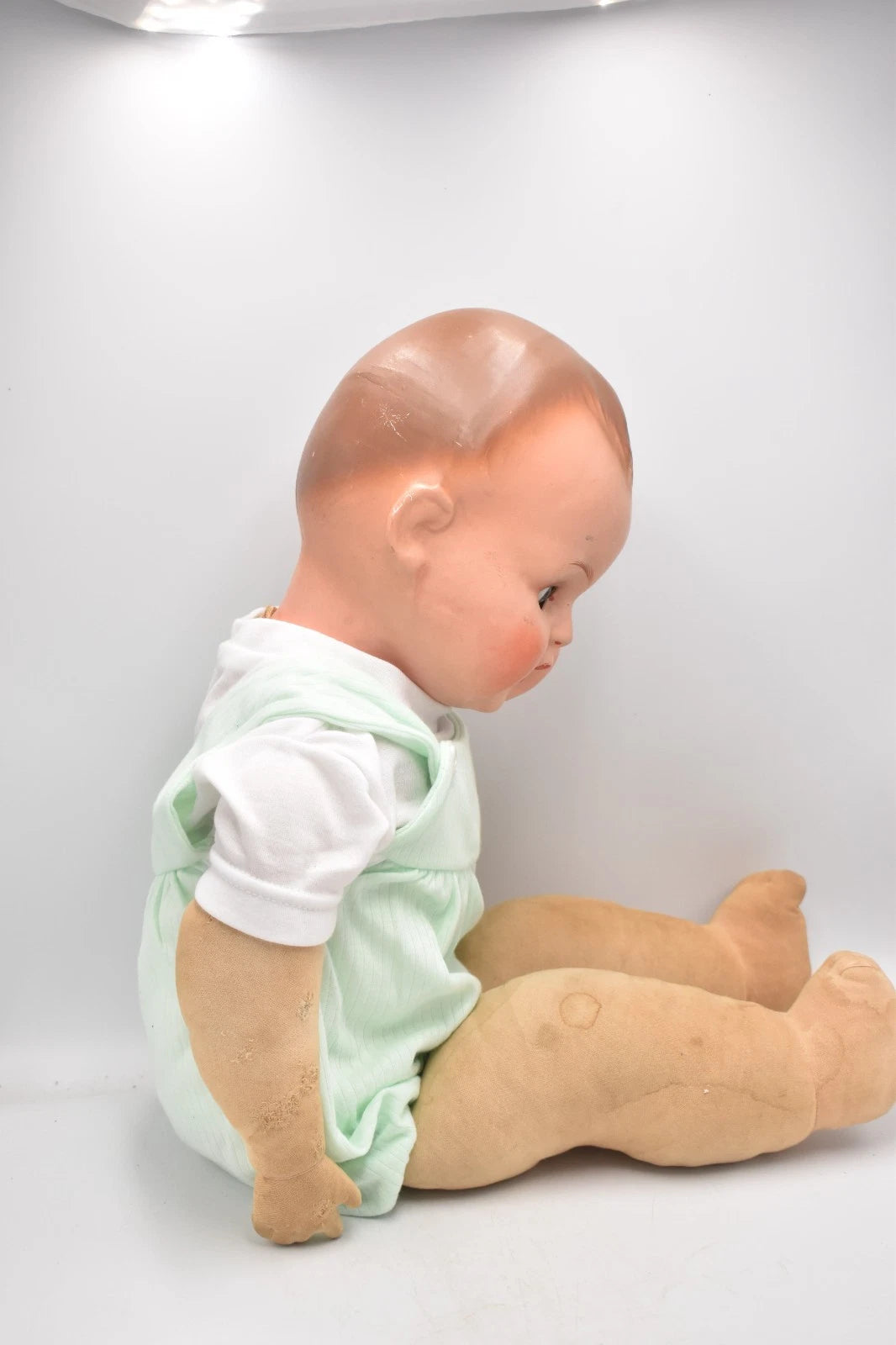 Vintage German Composition Head Doll Soft Body Teeth 58cm Collectable