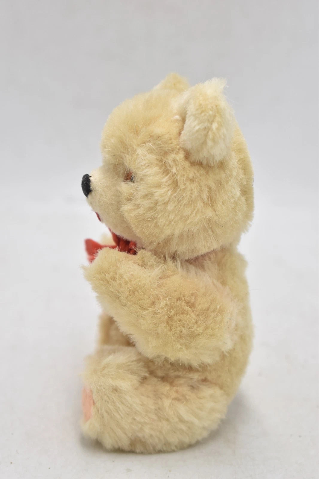 Vintage 1960s Shanghai Doll Factory Wool Plush Teddy Bear with Tongue