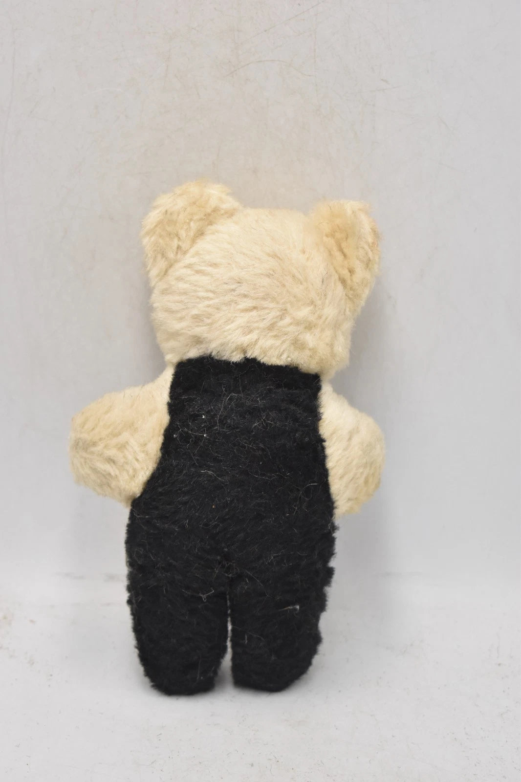 Vintage 1960s Shanghai Doll Factory Wool Teddy Bear Plush Dungarees 20cm