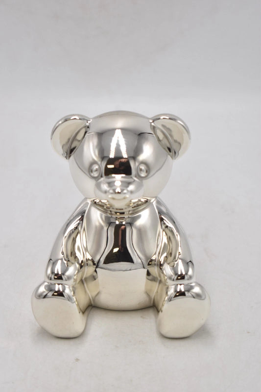 Bambino Silver Plated Teddy Bear Money Box – Unused & Boxed – 12.5cm
