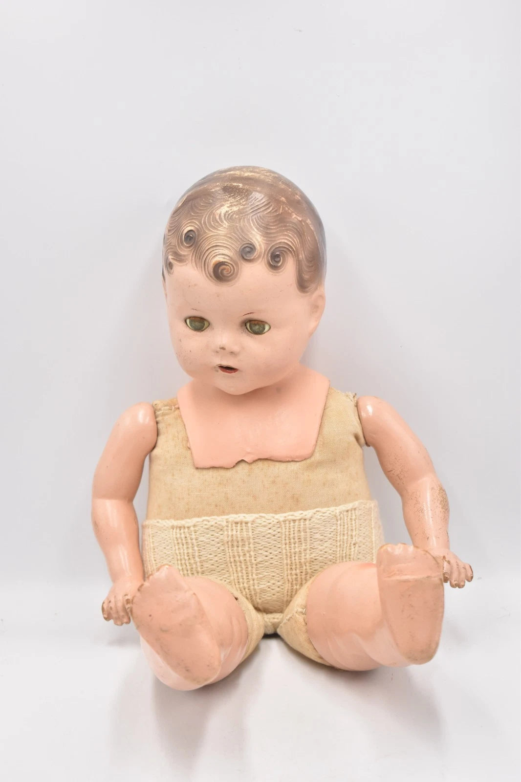 Vintage 1930s 1940s Composition Doll Sleepy Blinking Eyes 46cm Collectable