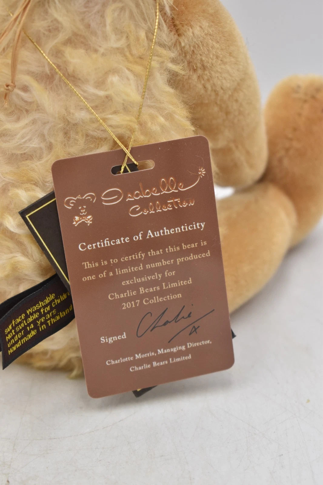 Charlie Bears Isabelle Collection Chuddy Teddy Bear Limited Edition
