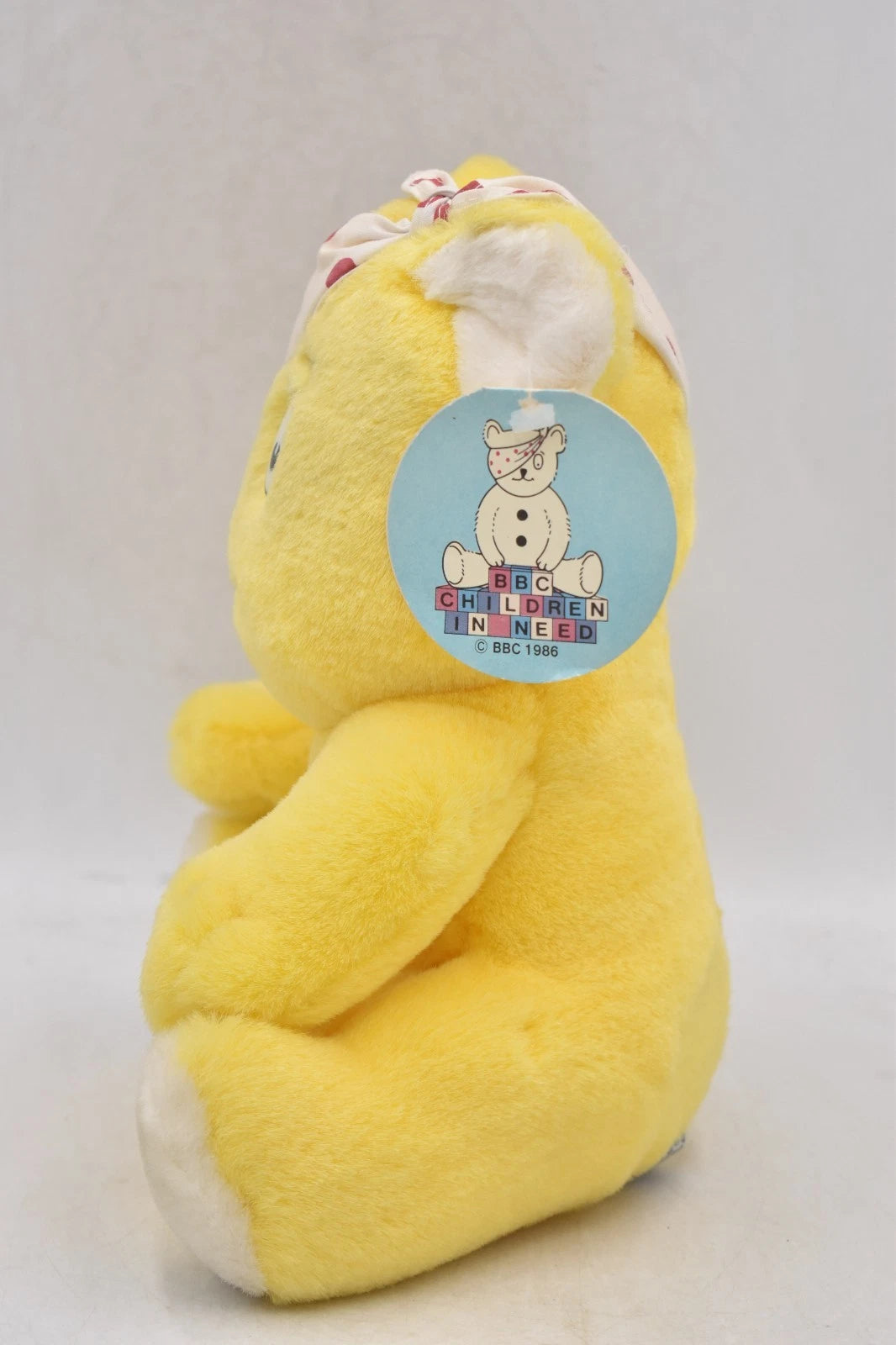 Vintage 1986 BBC Children in Need Pudsey the Bear Plush With Tags 23cm