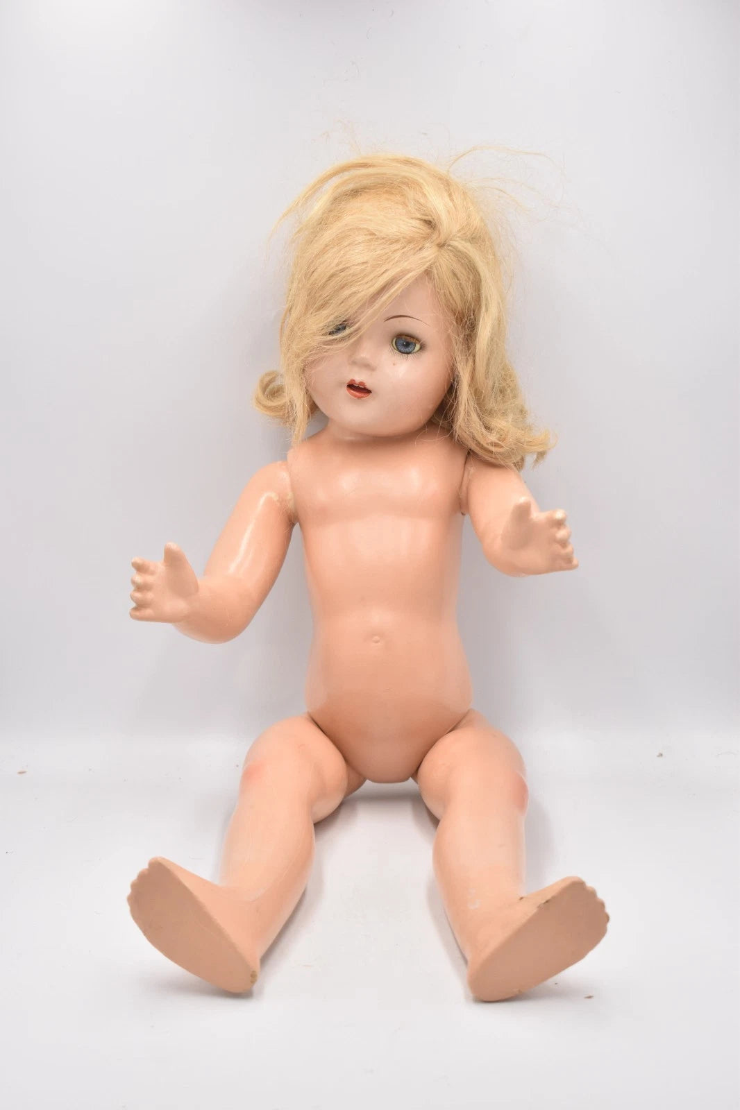 Vintage 1930s Large Composition Doll Sleeping Blinking Eyes Original Outfit 55cm