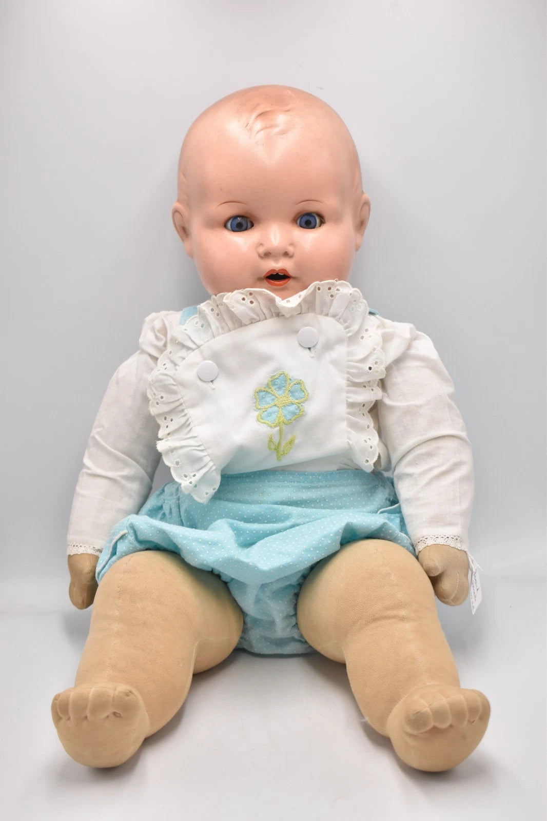 Antique Armand Marseille Bisque Head Doll Sleepy Blinking Eyes Cloth Body 58cm