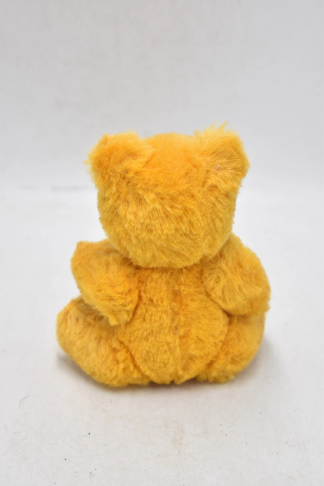 Vintage 1960s Shanghai Doll Factory Yellow Wool Plush Teddy Bear with Tongue