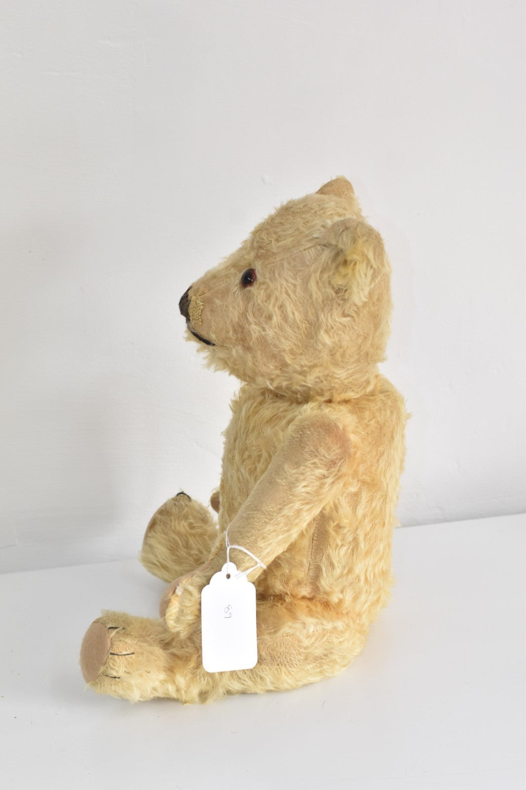 Vintage 1930s Chiltern Hugmee Mohair Teddy Bear Fully Jointed, Glass Eyes, 46cm