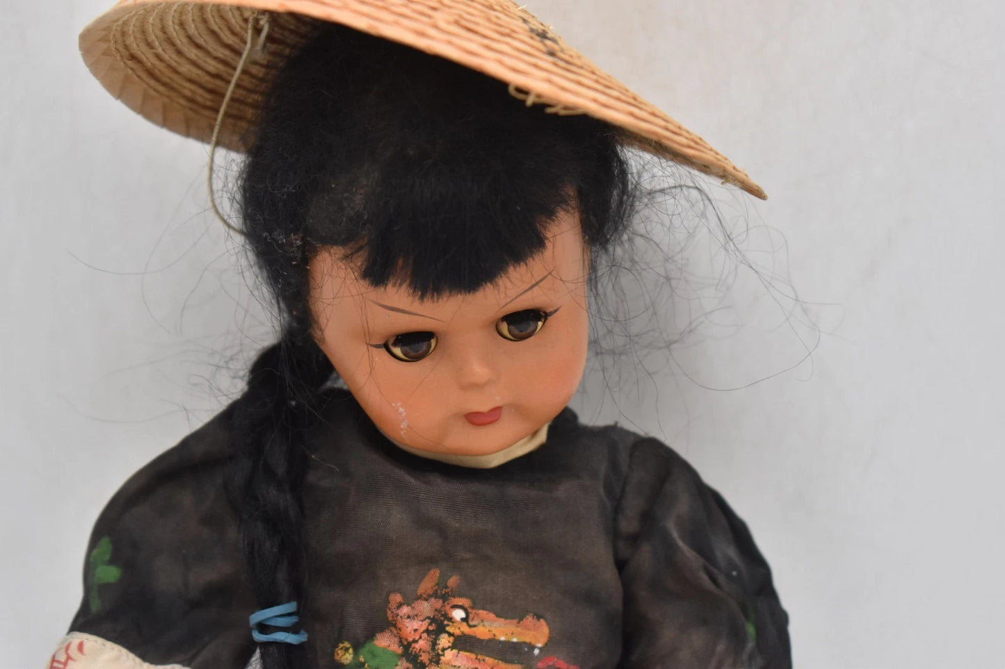 Vintage 1960s Italian Ratti Doll – Sleepy Blinking Eyes, Original Outfit, 30cm