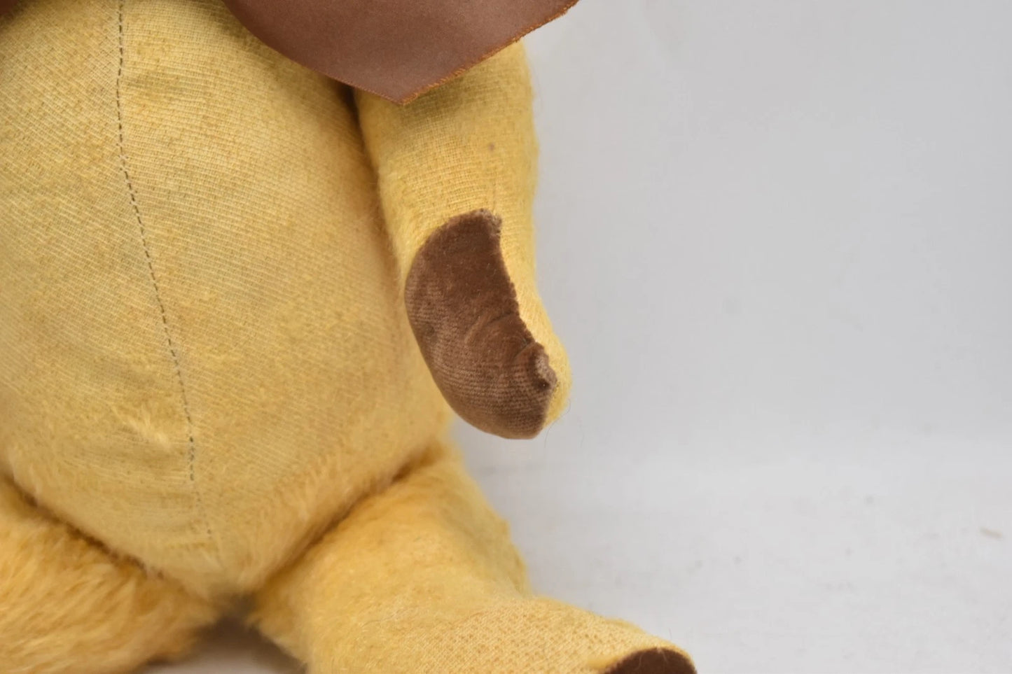 Vintage 1930s English Golden Mohair Teddy Bear Glass Eyes Jointed 40cm Antique