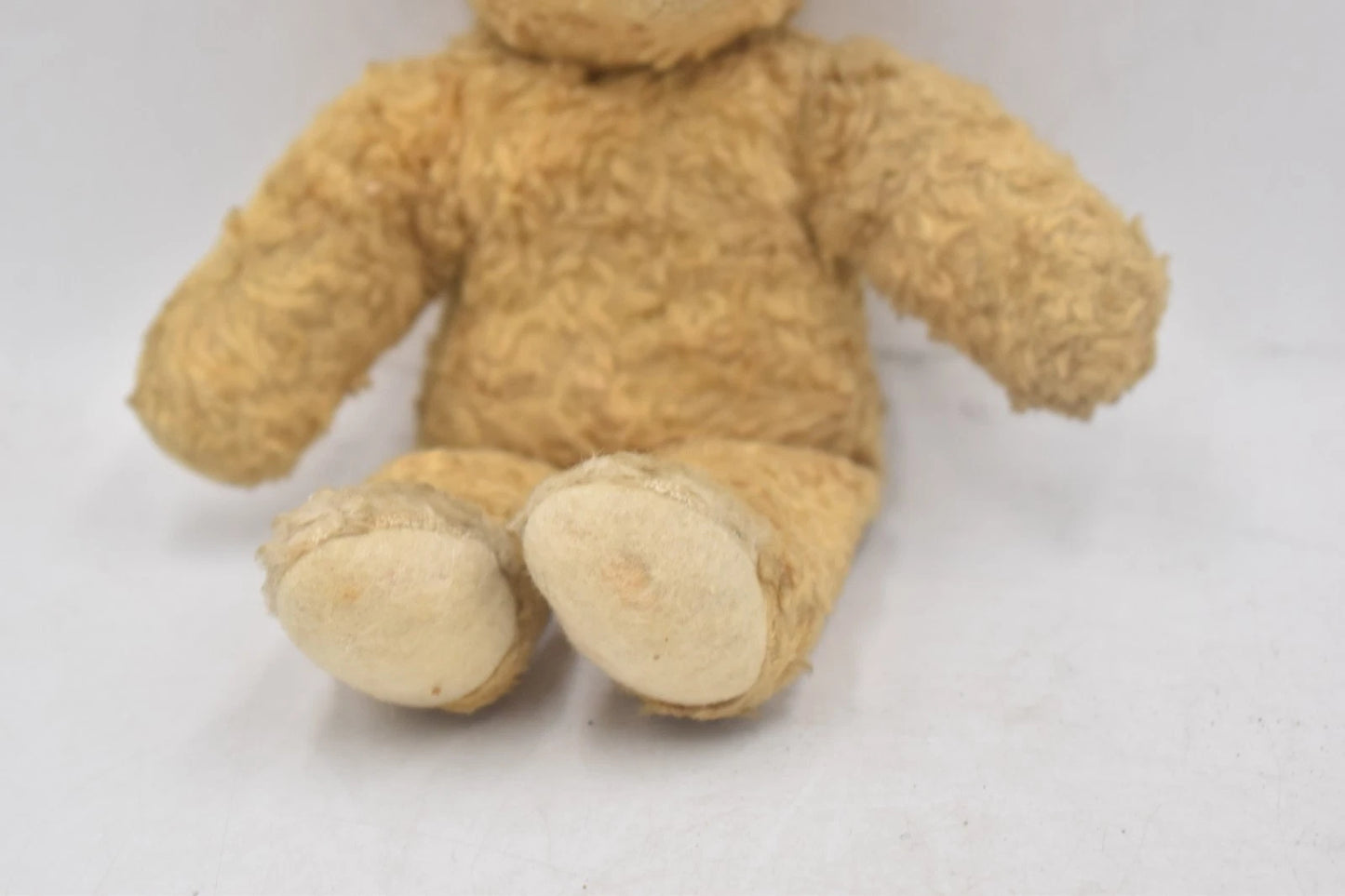 Vintage 1950s European Silk Plush Teddy Bear 24cm Unjointed Collectible